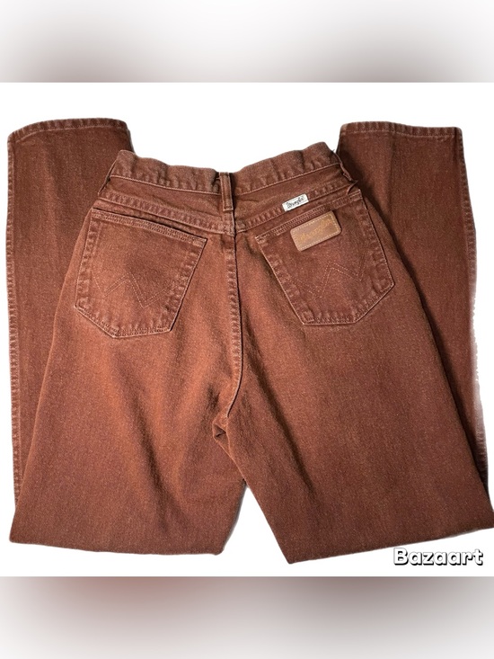Wrangler Denim - Vintage Wrangler Women’s Cowboy Cut Rust Colored High Waisted Western Jeans
